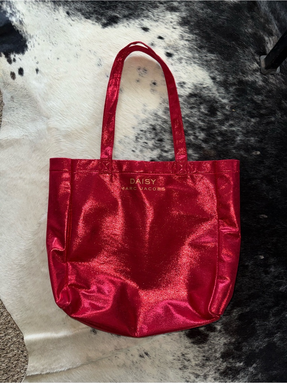 Marc Jacobs Red Shimmer Daisy Tote